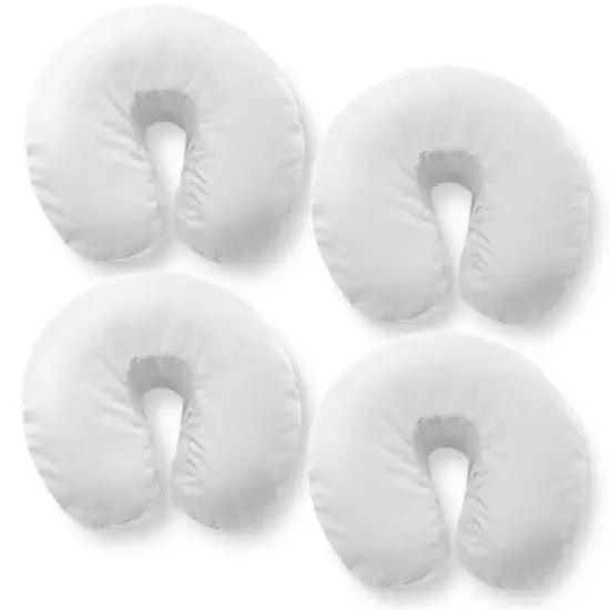 Saloniture 4-Pack 100% Cotton Flannel Fitted Massage Table Face Cradle Cover image {7}