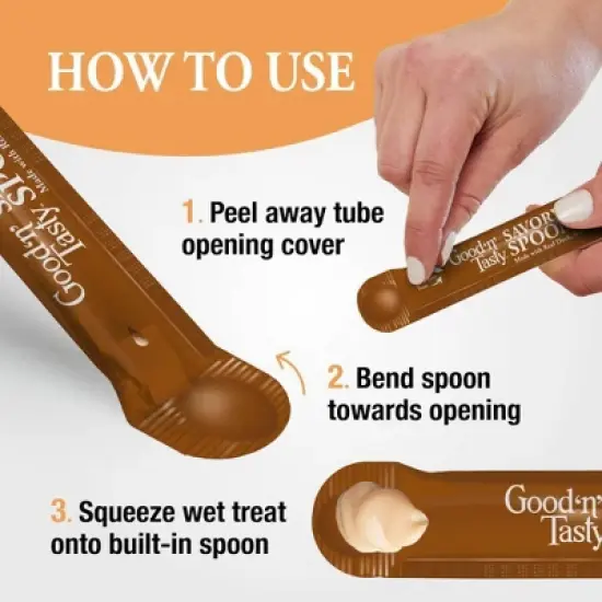 Good 'n' Tasty Spoonable Krill, Salmon and Tuna Flavor Lickable Cat Treats - 2.9oz/6ct image {2}