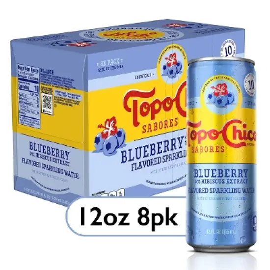 Topo Chico Sabores Blueberry Hibiscus Sparkling Water - 8pk/12 fl oz Cans image {6}