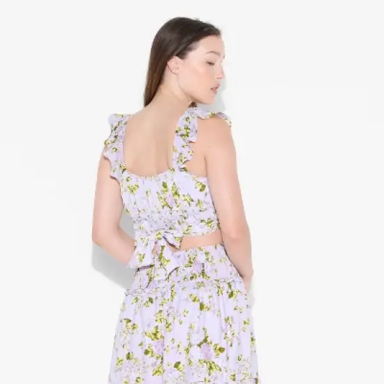 Women's Flutter Short Sleeve Scoopneck Micro Top - Wild Fable&trade; Mauve image {2}