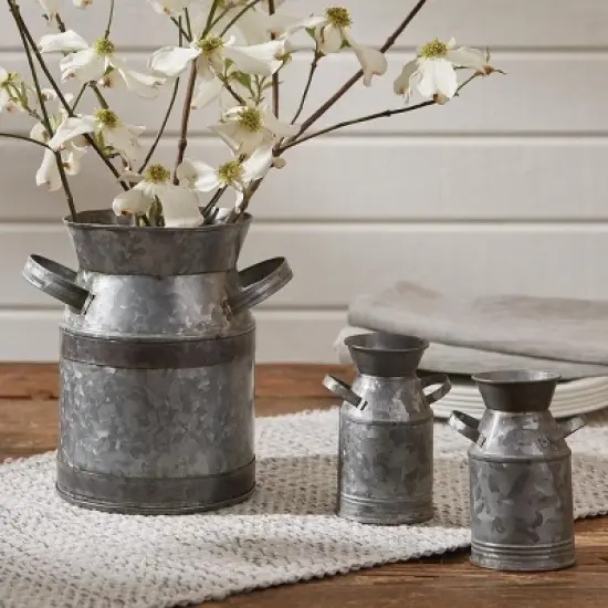 Park Designs Galvanized Milk Can Salt & Pepper Set image {1}