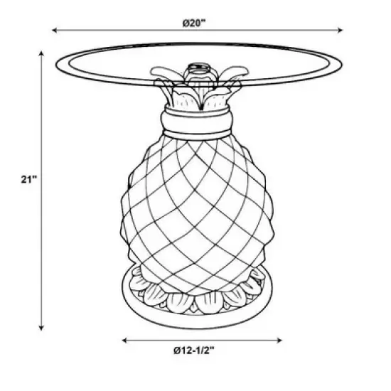 Pamella Pineapple Side Table Gray - Powell Company image {8}