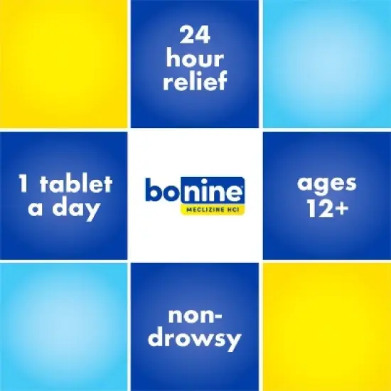 Bonine Non-Drowsy Nausea Relief - Meclizine HCI 25mg Chewable Tablets - Raspberry - 16ct image {4}