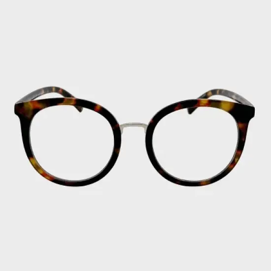 Plastic Metal Combination Round Blue Light Filtering Glasses - Wild Fable&trade; Brown: UV Protection, Recycled Plastic Frame image {2}