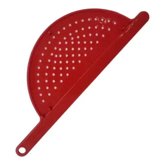 Handy Housewares Handheld Plastic Pot Drainer, Noodle & Pasta Strainer with Handle - Fits up to 9" Pots image {7}