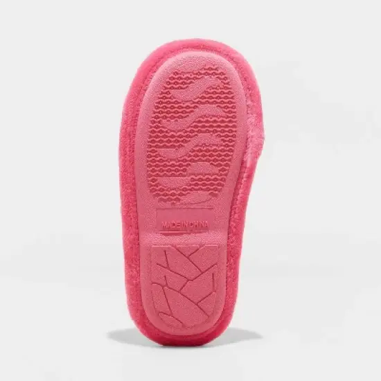 Kids' Holiday Oh What Fun! Scuff Slippers - Wondershop&trade; Pink image {3}