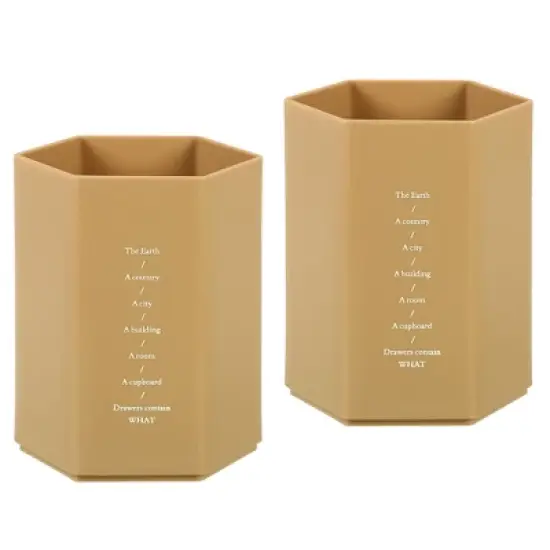 Unique Bargains Pencil Holder Plastic Hexagon Pen Cup Stationery Organizer for Office Desktop image {5}