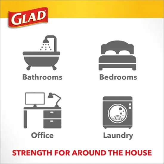 Glad Small Trash Bags 4gal Twist Tie Value Pack - White - 60ct image {2}