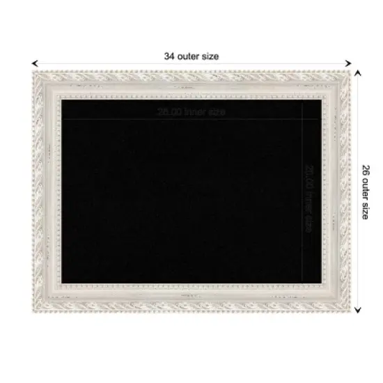34"x26" Opera Wood Frame Black Cork Board Off-White - Amanti Art image {9}