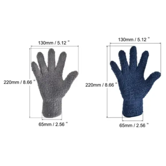 Unique Bargains Dusting Cleaning Gloves Microfiber Mittens for Plant Blinds Lamp Window image {1}