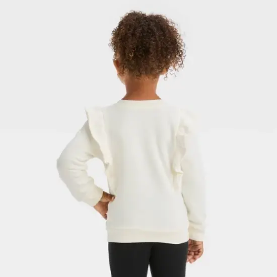 Toddler Girls' Disney Minnie Mouse Printed Pullover Sweatshirt - Off-White image {1}