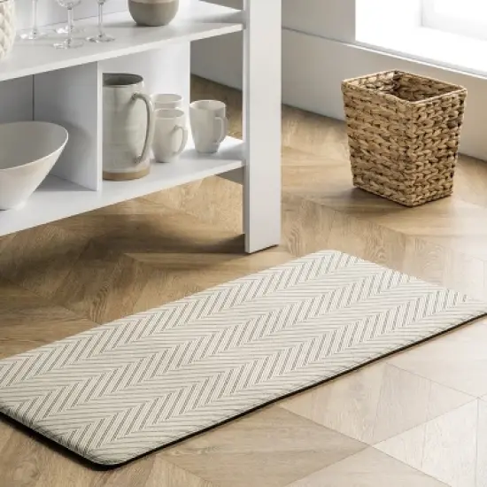 nuLOOM Casual Herringbone Anti Fatigue Kitchen or Laundry Room Comfort Mat image {1}