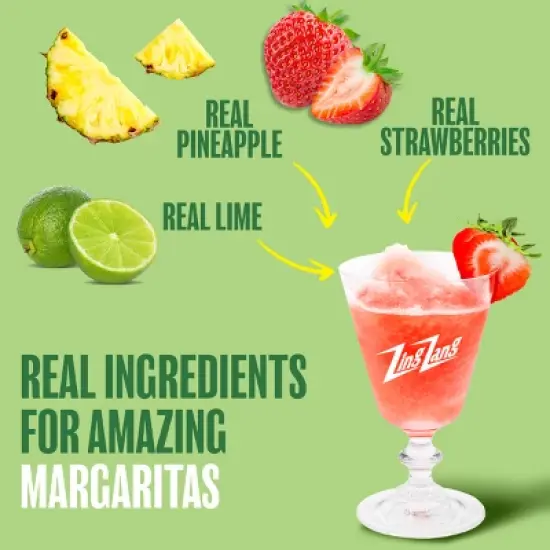 Zing Zang Strawberry Margarita Daiquiri Mix - 32 fl oz Bottle image {2}