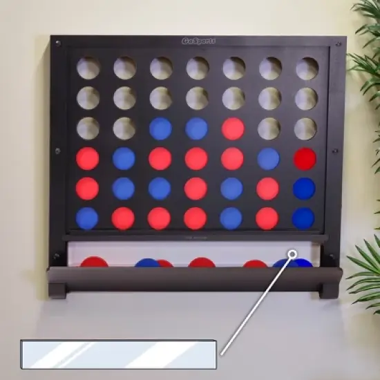 GoSports Wall Mounted Giant 4 in a Row - Jumbo Four in a Row with Coins image {3}