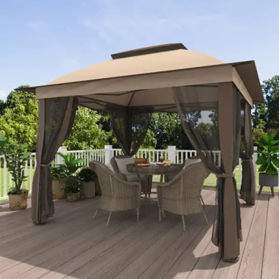 YARDSIGHT 11x11 Ft Pop Up Gazebo with Mosquito Netting, Portable Outdoor Canopy Tent for Patio, Garden, Backyard & Events image {4}