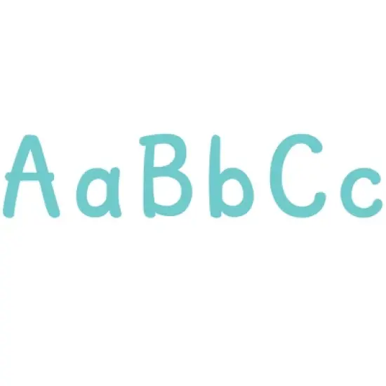 Teacher Created Resources&reg; Light Turquoise 4" Modern Classic Letters Combo Pack, 257 Per Pack, 2 Packs image {2}