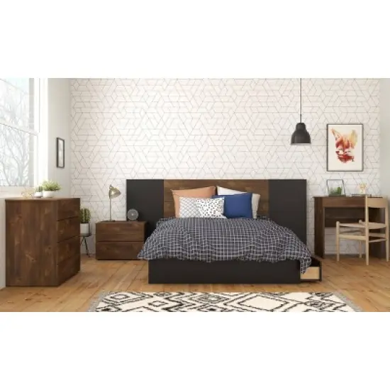 2 Drawer Nightstand Truffle - Nexera image {3}