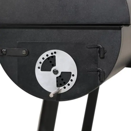Captiva Designs E02GR006 Offset Charcoal Smoker - Black image {4}