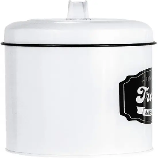 Amici Pet "Treats Baked Goods" Metal Food Canister - Airtight with Lid, 64oz Capacity, Perfect for Storing Pet Food and Treats image {2}