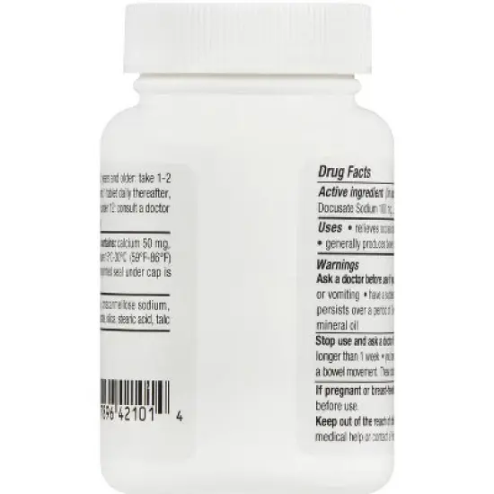 Geri Care - Stool Softener Docusate Sodium 100mg Softgel, 100 Count image {3}