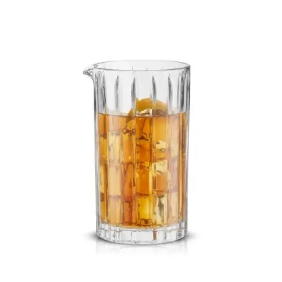 JoyJolt Alina Ribbed Cocktail Mixing Glass Pitcher - 20 oz Modern Art Deco Cocktail Stirring Glass image {8}