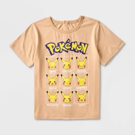 Boys' Pokemon Adaptive Short Sleeve Graphic T-Shirt - Mustard Yellow image {3}