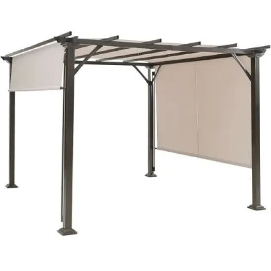 Costway 10' X 10' Pergola Kit Metal Frame Gazebo &Canopy Cover Patio Furniture Shelter image {5}