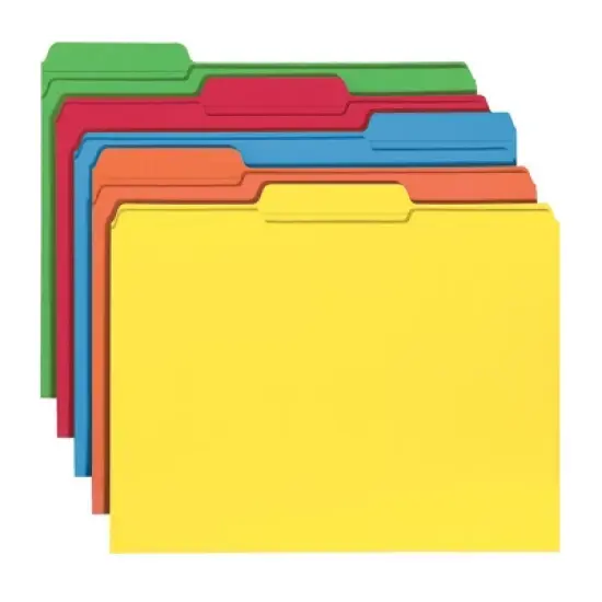 Smead File Folder, Reinforced 1/3-Cut Tab, Letter Size, 100 per Box image {2}