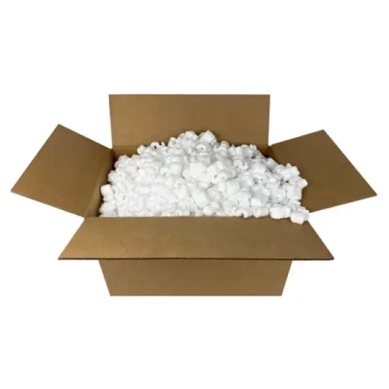UOFFICE 3 Cubic Feet Regular White Packing Peanuts S-Shaped (22.5 Gal.) image {3}