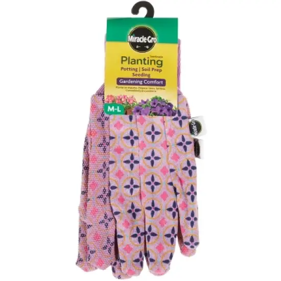 Miracle-Gro  Women's Polyester Gardening Comfort Planting Gloves, Medium/Large image {1}