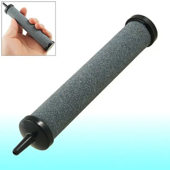 Unique Bargains Restaurant Gray Black Cylinder Shaped Aquarium Air Bubble Stones 5.3" Length image {1}