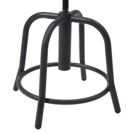 18"-25" Height Adjustable Designer Stool with Padded Seat and Frame - Hampden Furnishings image {2}
