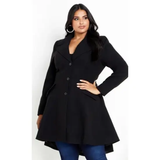 Women's Plus Size Olivia Coat - black | CITY CHIC image {7}