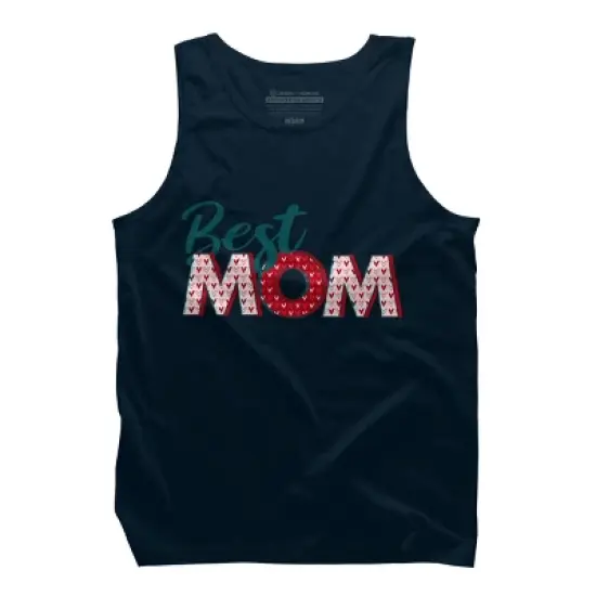 Men's Design By Humans Best Mom Heart Pattern By Semir Tank Top image {5}