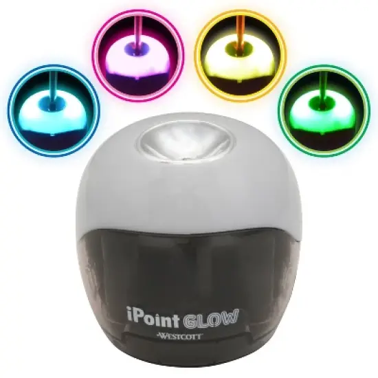 Westcott iPoint Glow Color-Changing Battery Pencil Sharpener - School & Classroom Supplies for Kids image {7}