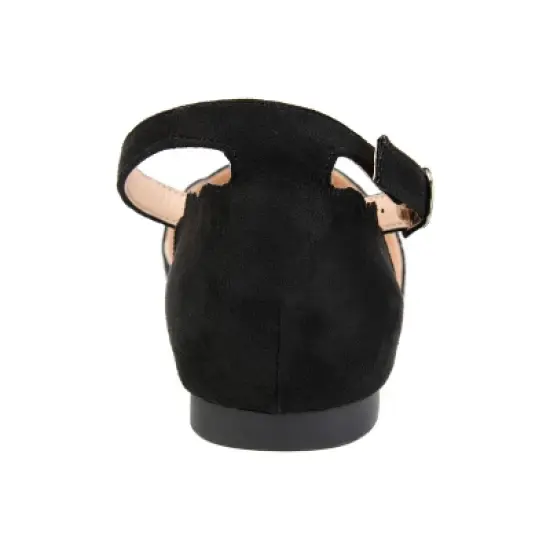 Journee Collection Womens Lana Buckle Pointed Toe Ballet Flats image {2}