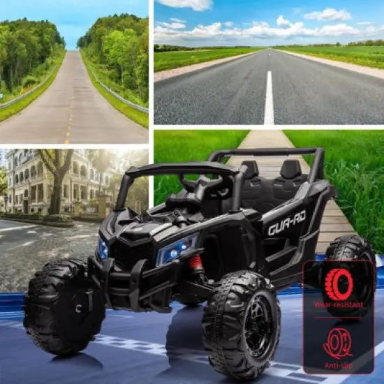 Ride on UTV Car, 24V Battery Powerd Electric Off-Road UTV Car, Remote Control, Music, LED Lights, Ride on Car for Boys Girls image {5}