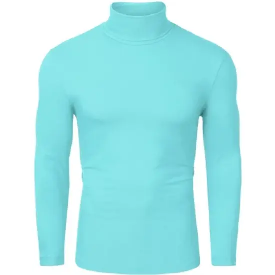 Lars Amadeus Men's Pullover Turtle Neck Long Sleeves Stretchy Slim Fit Tops image {20}