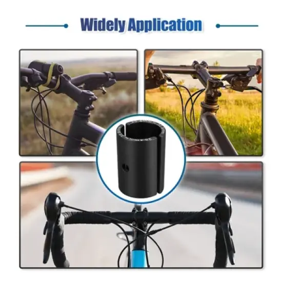 Unique Bargains Bike Handlebar Shim Handlebar Shim Spacer Stem Size Reduce Black 2 Pairs image {2}