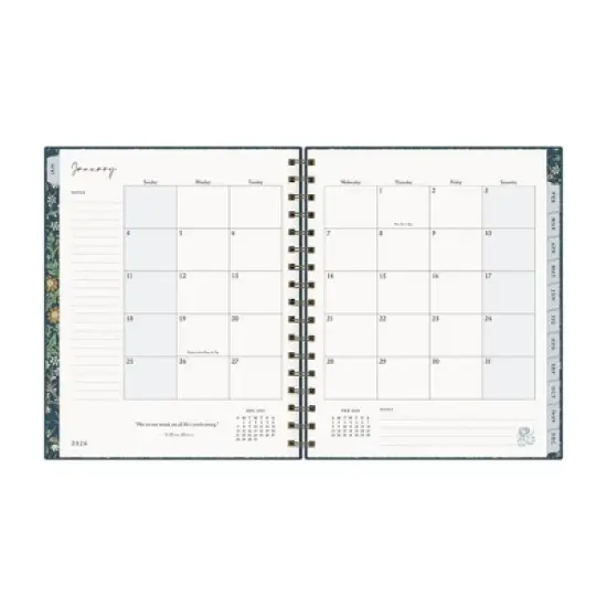 Morris & Co. by Blue Sky 7"x9" 2026&nbsp;Weekly/Monthly Wirebound Planner Hardcover Inky Fingers Bookcloth image {4}