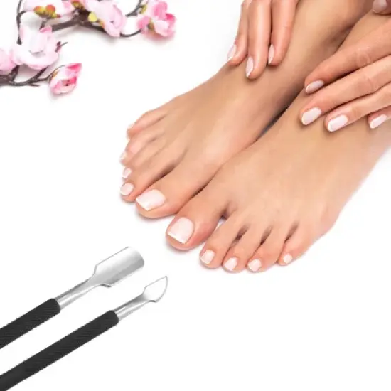 Unique Bargains 1 Set Stainless Steel Easy Grip Toe Nail Clippers for Thick Nail Nipper Pedicure Tool Nail Art Clipper Feet Care Tool Black image {5}