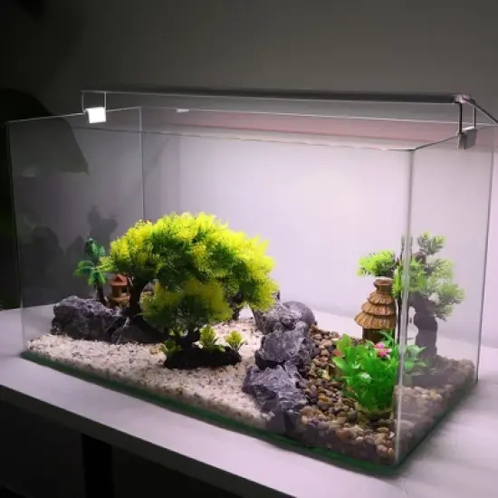 Unique Bargains Aquarium Plant Decoration Artificial Aquatic Plants Tree 7.87" 1 Pcs image {1}