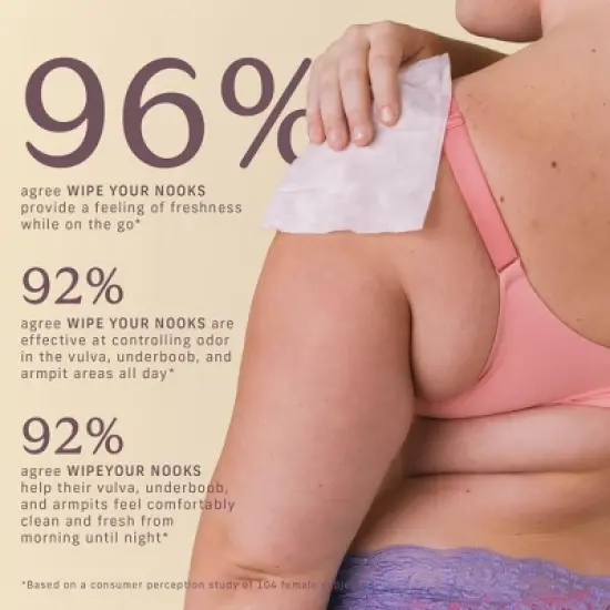 Niches & Nooks Intimate pH Balanced Refreshing Flushable Feminine Wipes - Airy Vanilla - 45ct image {5}