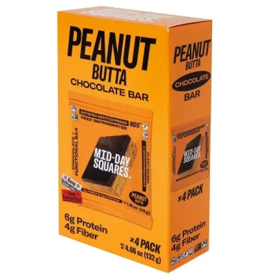 Mid-Day Squares Peanut Butter Functional Snack Bars - 4.66oz/4ct image {2}