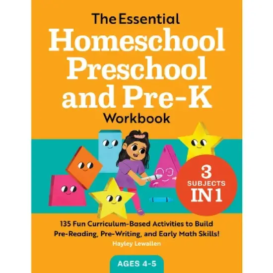 The Essential Homeschool Preschool and Pre-K Workbook - (Homeschool Workbooks) by  Hayley Lewallen (Paperback) image {1}