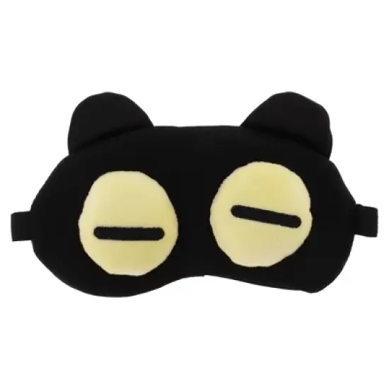 Soft Yellow Eyes Straight Eyes Sleep Mask Black 1 Pc image {6}