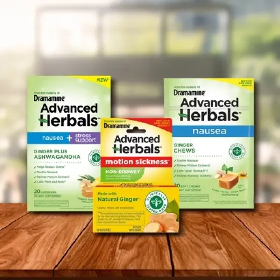 Dramamine Advanced Herbals Non-Drowsy Motion Sickness Relief Capsules - 18ct image {2}