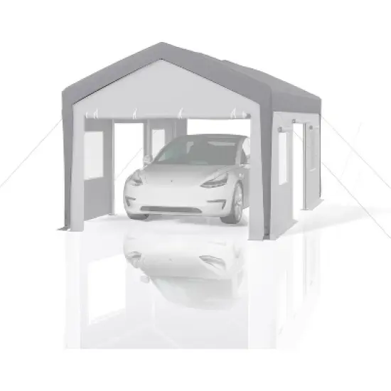 Carport Replacement Canopy Cover - Waterproof, UV Wind-Resistant,PE   (Cover ONLY, Frame NOT Included) image {5}