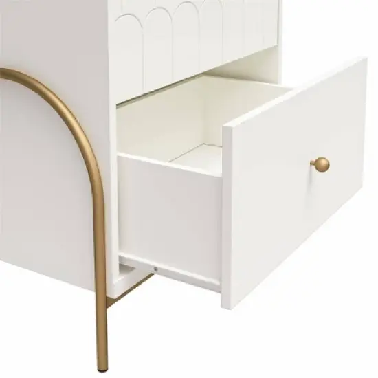 Anastasia Nightstand White - CosmoLiving by Cosmopolitan image {3}