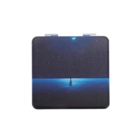 Unique Bargains So Many Stars Makeup Mirror Navy Blue 1 Pc image {3}